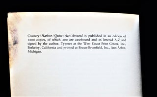 Country Harbor Quiet Act Around: Selected Prose