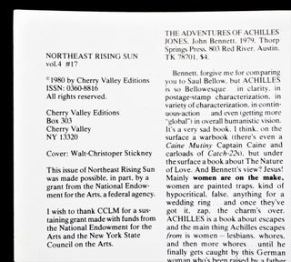 Northeast Rising Sun Vol. 4 No. 16 (1979) with: Vol. 4 No. 17 (1980) with: Vol. 4 No. 18 (1980) with: Vol. 5 No. 1 (1982)