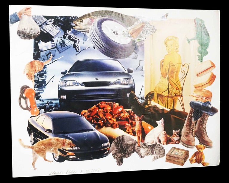 Item #5085] Original Collage Artwork by Claude Pelieu (Untitled). Claude Pelieu