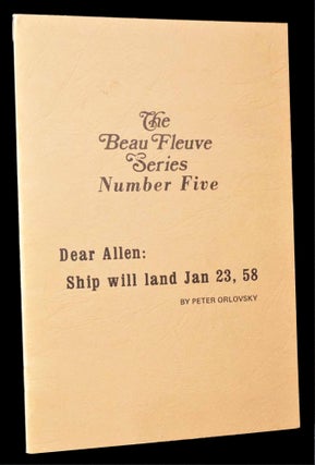 Dear Allen: Ship Will Land Jan 23, 58