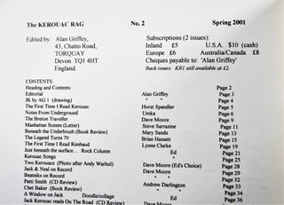 The Kerouac Rag, Issue No. 2 (Spring 2001), with: Ephemera