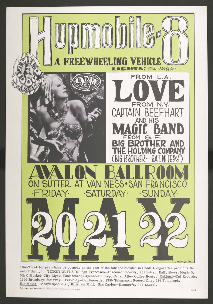 Item #5126] Original Concert Poster: Love, Captain Beefheart and his Magic Band, Big Brother &...