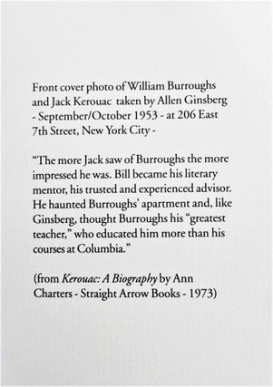 Jack Kerouac Meets William S. Burroughs on the Road