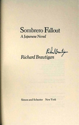 Sombrero Fallout: A Japanese Novel
