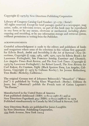 New Directions in Prose and Poetry (Issue No. 31, November 1975)