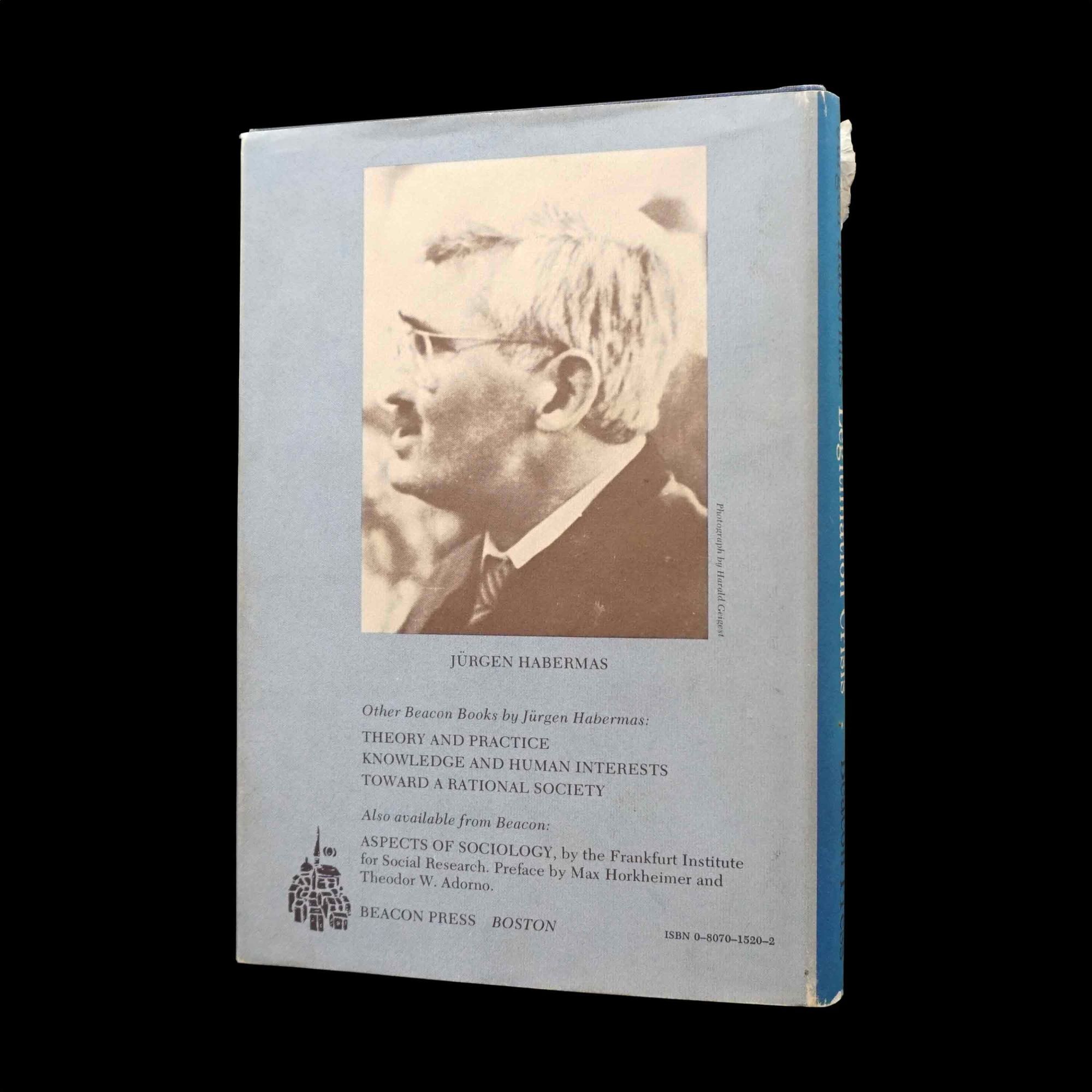 Legitimation Crisis | Jurgen Habermas | First Printing
