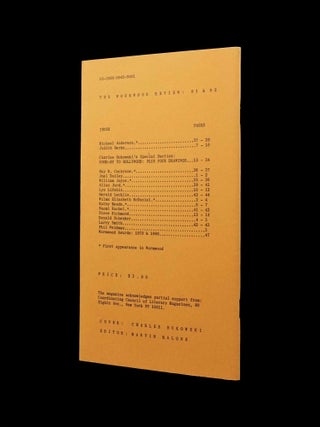 The Wormwood Review Vol. 21 No.s 1-2 Issue 81/82, 1981 | Charles ...