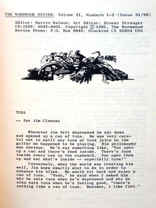 The Wormwood Review Vol. 21 No.s 1-2 Issue 81/82, 1981 | Charles ...
