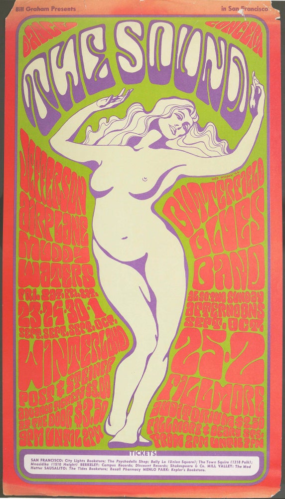 Item #5287] Original Concert Poster: Jefferson Airplane, Butterfield Blues Band, Muddy Waters...