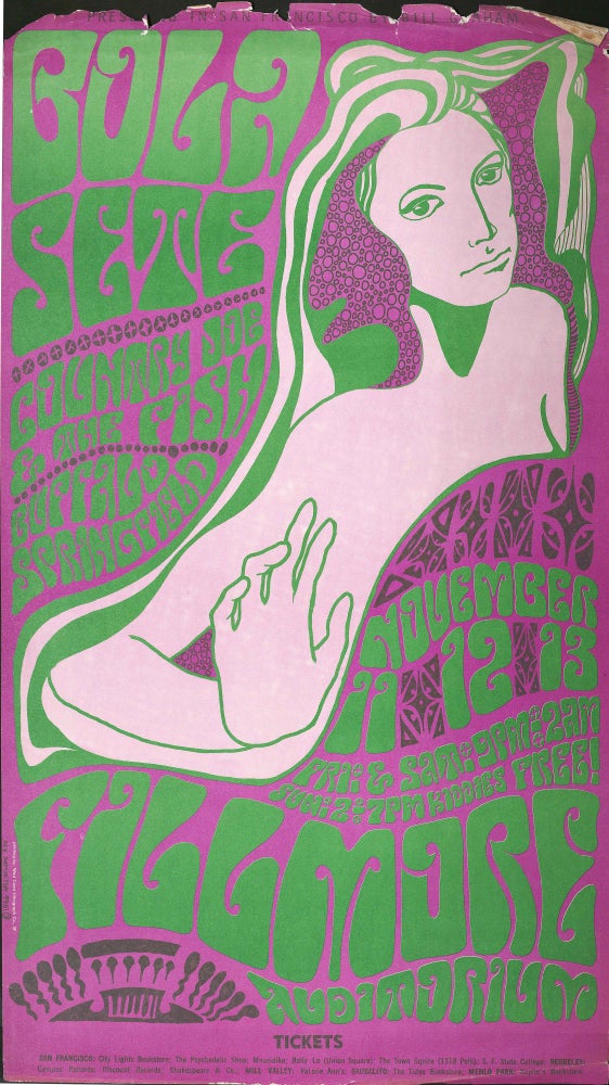 Item #5347] Original Concert Poster: Bola Sete, Country Joe & the Fish, Buffalo Springfield...