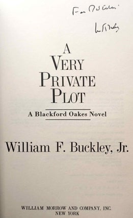 A Very Private Plot (A Blackford Oakes Novel)
