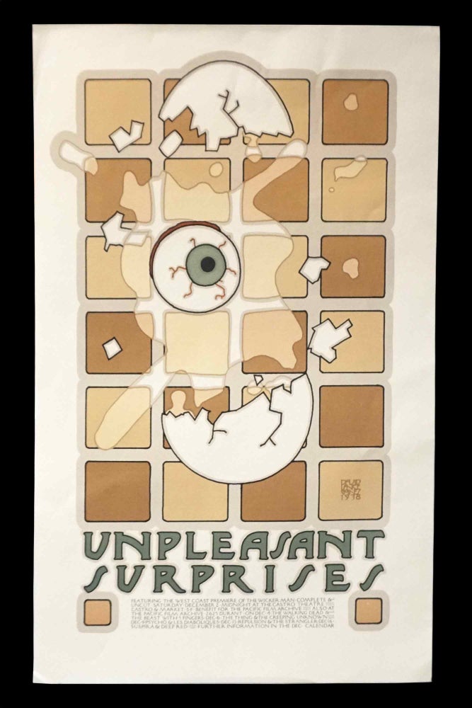 Item #5505] Original Film Exhibitions Poster: "Unpleasant Surprises" (December 1978). David...