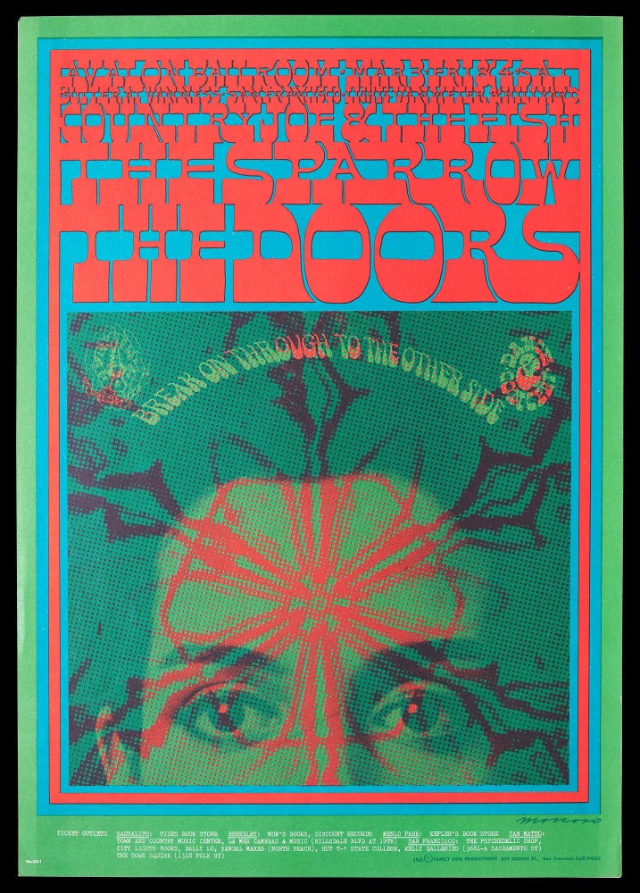 Item #5587] Original Concert Poster: Country Joe & the Fish, Sparrow, the Doors ("Break on...