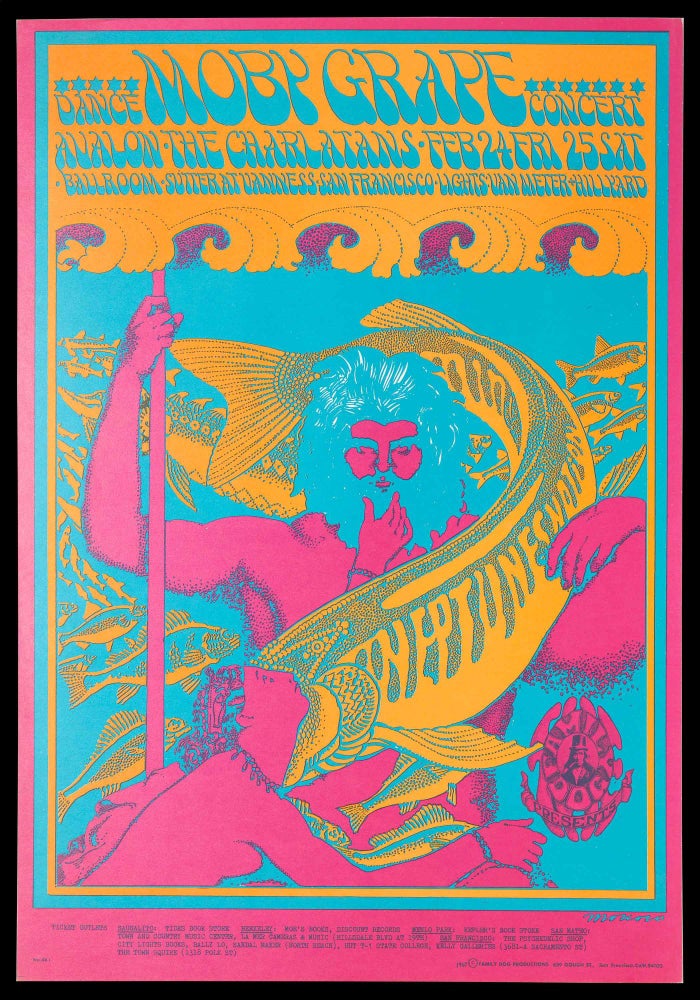 Item #5606] Original Concert Poster: Moby Grape, Charlatans (February 24-25, 1967). Moby Grape,...