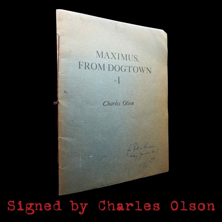 Item #5660] Maximus from Dogtown -I. Charles Olson
