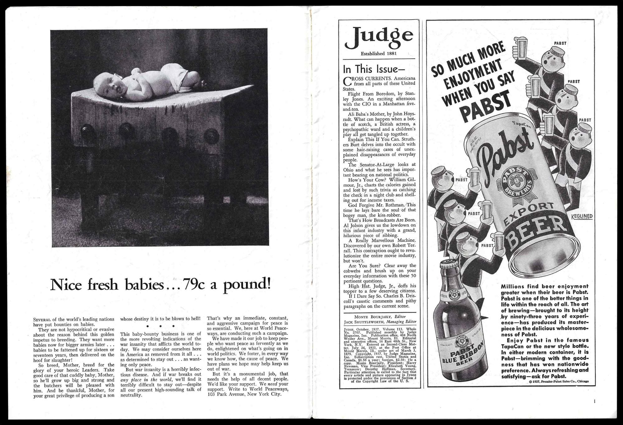 Judge: The National Magazine Of Humor Vol. 113 No. 2707 October 1937 ...