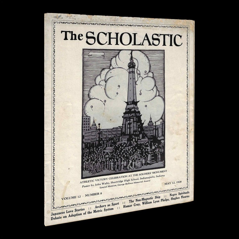 Item #5698] The Scholastic Vol. 12 No. 8 (May 12, 1928). Maurice R. Robinson, Virginia Ruffin,...