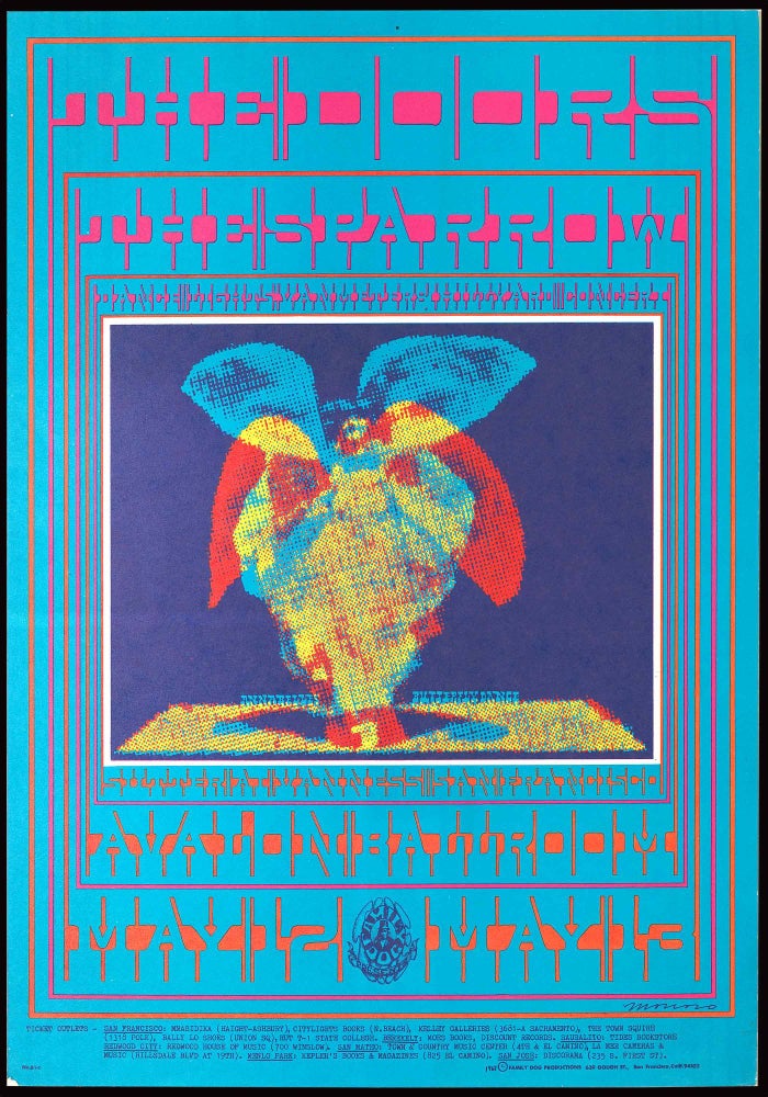 [Item #5746] Original Concert Poster: Doors, Sparrow ("Annabelles Butterfly Dance," May 12-13, 1967). Doors, Sparrow, Victor Moscoso, Roger Hillyard, Ben van Meter.