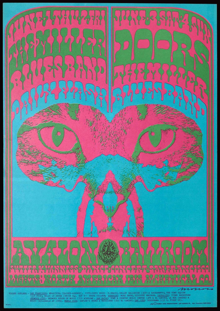 Item #5747] Original Concert Poster: Doors, Miller Blues Band, Daily Flash (June 1-4, 1967)....