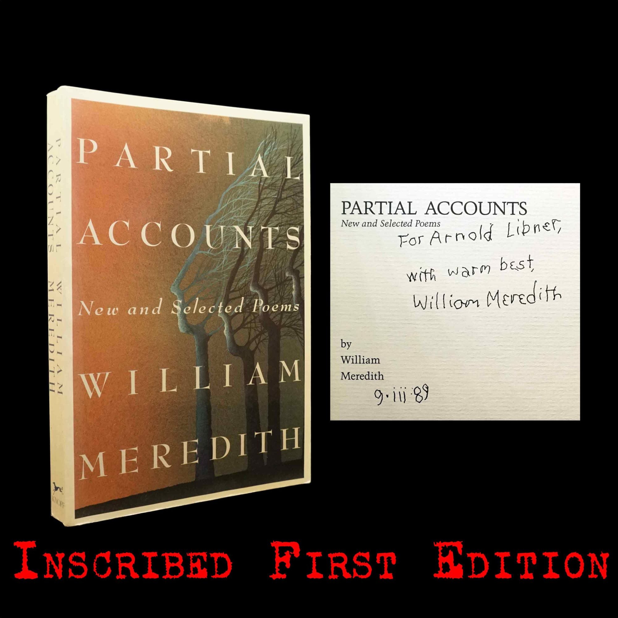 First　Meredith　Partial　William　Poems　Selected　Accounts:　and　New　Edition