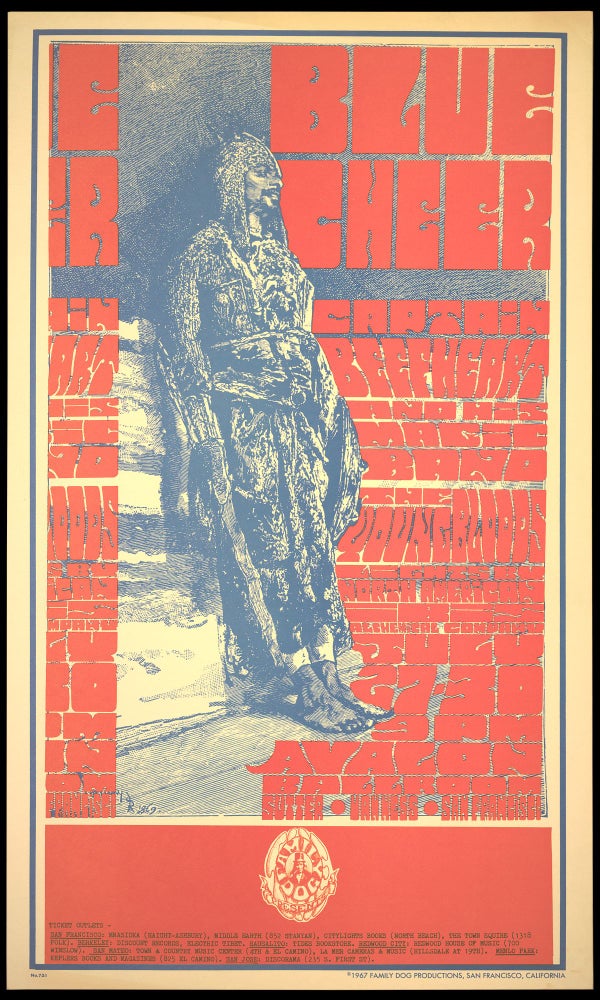 Item #5866] Original Concert Poster: Blue Cheer, Captain Beefheart & His Magic Band, Youngbloods...