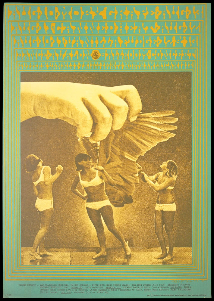 [Item #5867] Original Concert Poster: Moby Grape, Canned Heat, Vanilla Fudge (August 10-13, 1967). Moby Grape, Canned Heat, Vanilla Fudge, Victor Moscoso, Roger Hillyard, Ben van Meter.