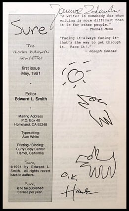 Sure: The Charles Bukowski Newsletter No. 1 (May 1991) with: Ephemera