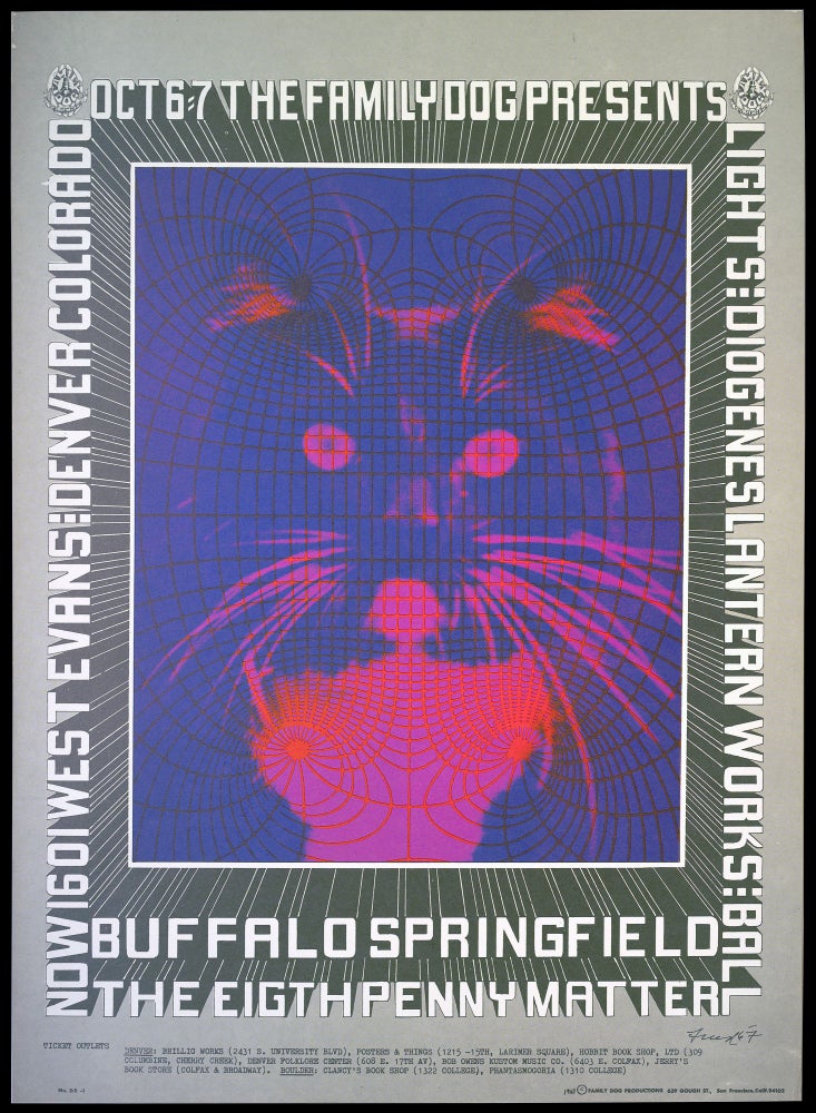 Item #6007] Original Concert Poster: Buffalo Springfield, Eighth Penny Matter (October 6-7,...