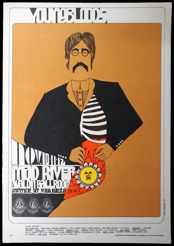 Item #6129] Original Concert Poster: Youngbloods, Mad River (November 10-12, 1967). Youngbloods,...