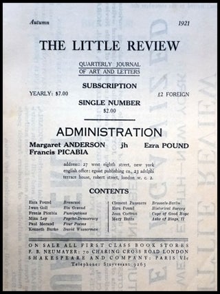The Little Review: A Quarterly Journal of Art and Letters (Autumn 1921)