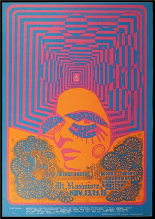 Original Concert Poster: Big Brother and the Holding Company, Mt. Rushmore (November 23-25, 1967