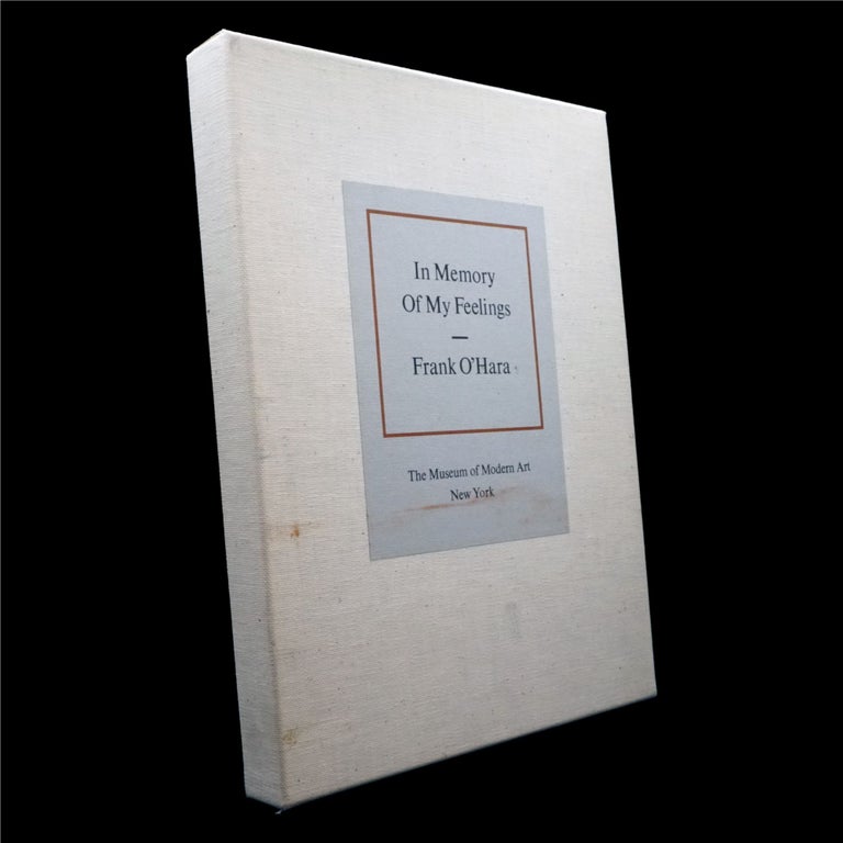 Item #6198] In Memory Of My Feelings: A Selection of Poems by Frank O'Hara. Bill Berkson, Joe...