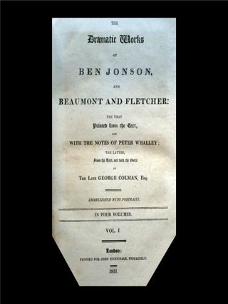 The Dramatic Works of Ben Jonson, and Beaumont & Fletcher (Four Volumes)