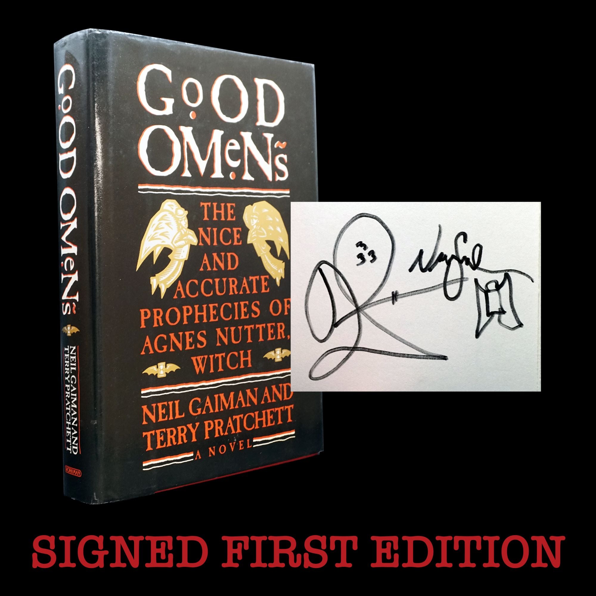 Deals Good Omens - Neil Gaiman & Terry Pratchett (1st edition 1st print) Workman, 1990