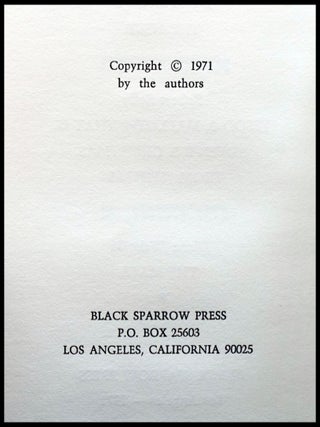 The wise men DRAWN/ to kneel in wonder at/ the FACT so of ITSELF: A Christmas Greeting from the Black Sparrow Press