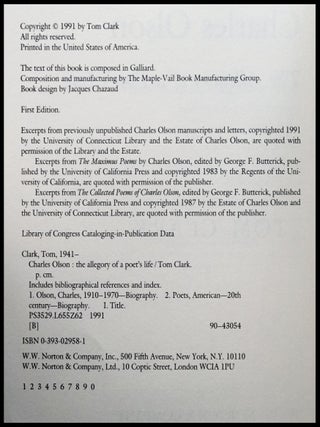 Charles Olson: The Allegory of a Poet's Life