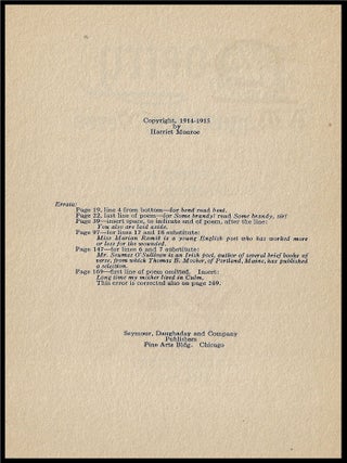 Poetry: A Magazine of Verse Vol. V No. VI (March 1915)