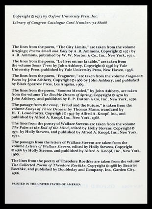 The Anxiety of Influence: A Theory of Poetry with: Ephemera