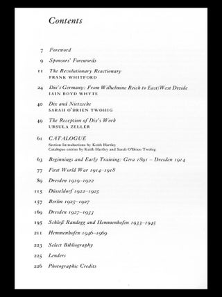Otto Dix Exhibition Catalog