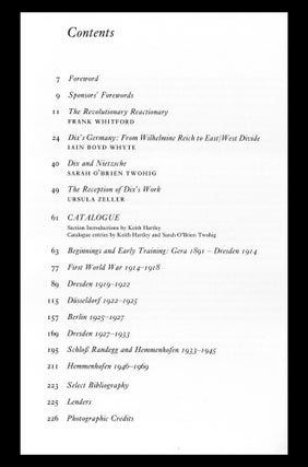 Otto Dix Exhibition Catalog