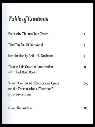 Starting From San Francisco: Thomas Rain Crowe in Conversation with Third Mind Books