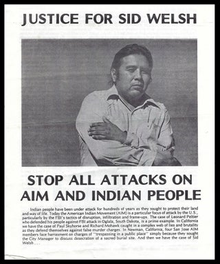 Original Pamphlet: "Justice for Sid Welsh" (1976) with: Original Flyer: "Freedom for Sid Welsh" (1977)