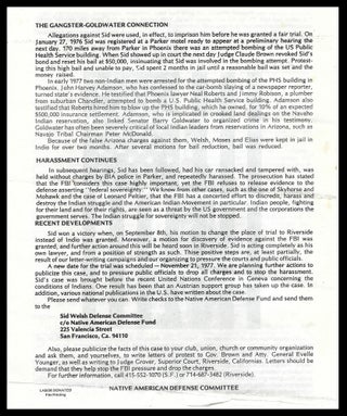 Original Pamphlet: "Justice for Sid Welsh" (1976) with: Original Flyer: "Freedom for Sid Welsh" (1977)