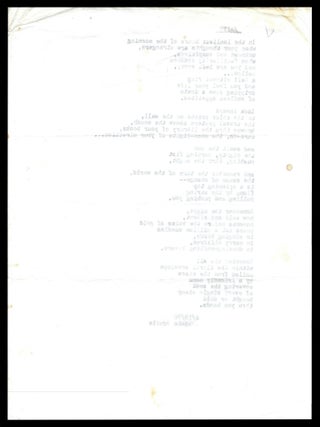 Original Typed Poem: "Faith" (1976)