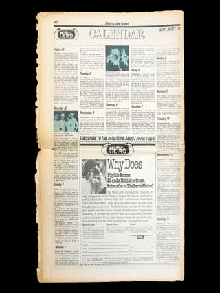 The Paris Metro: The Magazine About Paris Today Vol. 3 No. 21 (October 11, 1978)