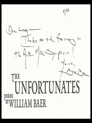 The Unfortunates: Poems