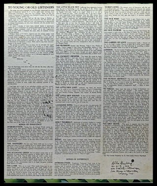 Songs of Innocence and Experience by William Blake, Tuned by Allen Ginsberg