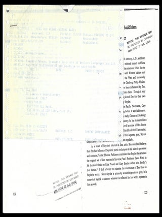 Archive of St. Lawrence University Writings on Gary Snyder