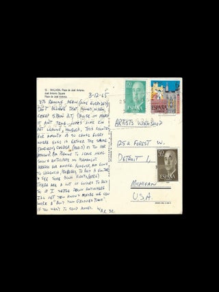 Original Autograph Postcard to Detroit Artists' Workshop