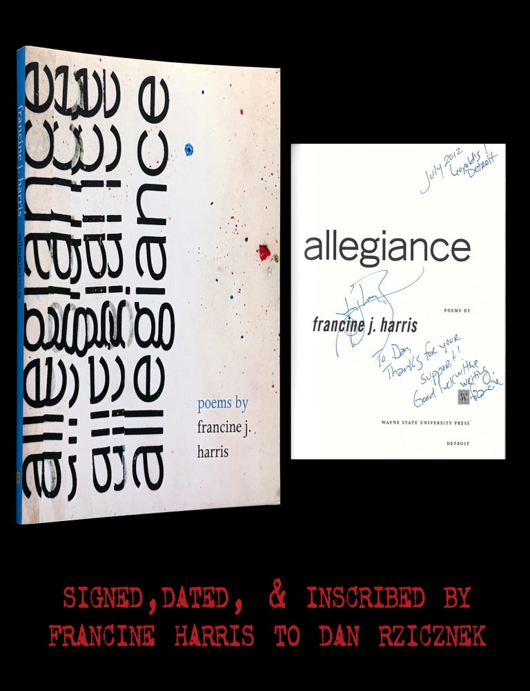 Item #8422] Allegiance: Poems. francine j. harris